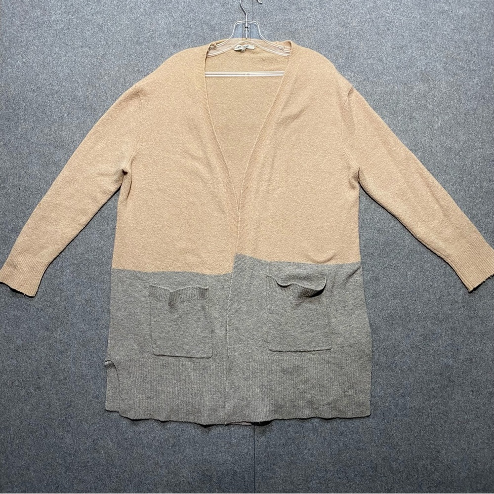 Madewell Tan and Gray Cardigan Sweater